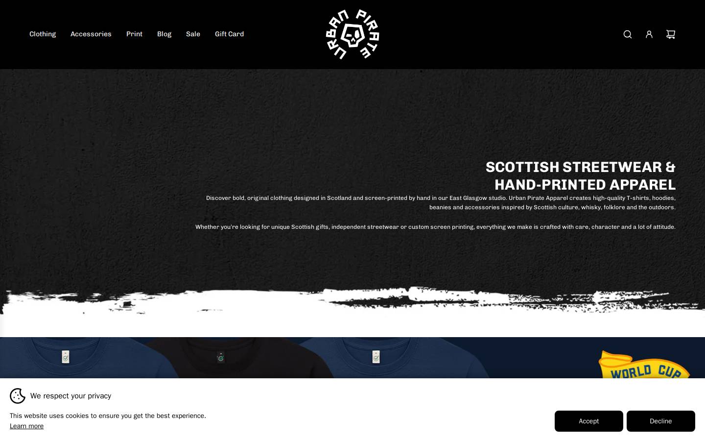 urbanpirate.co.uk homepage screenshot