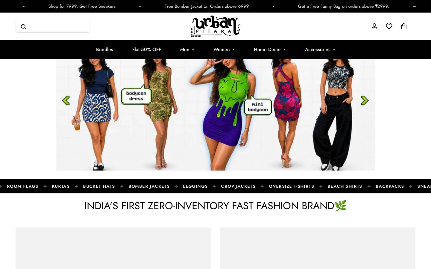 urbanpitara.com homepage screenshot