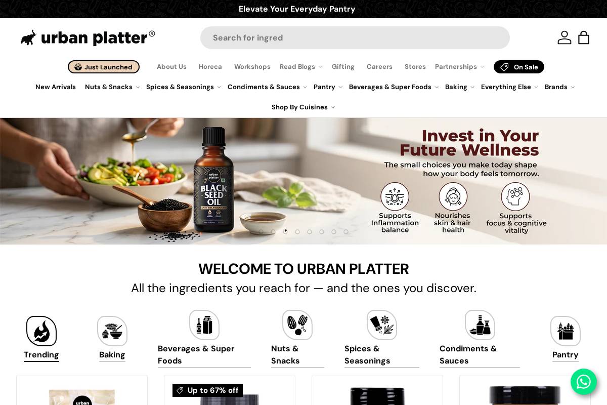 urbanplatter.com homepage screenshot