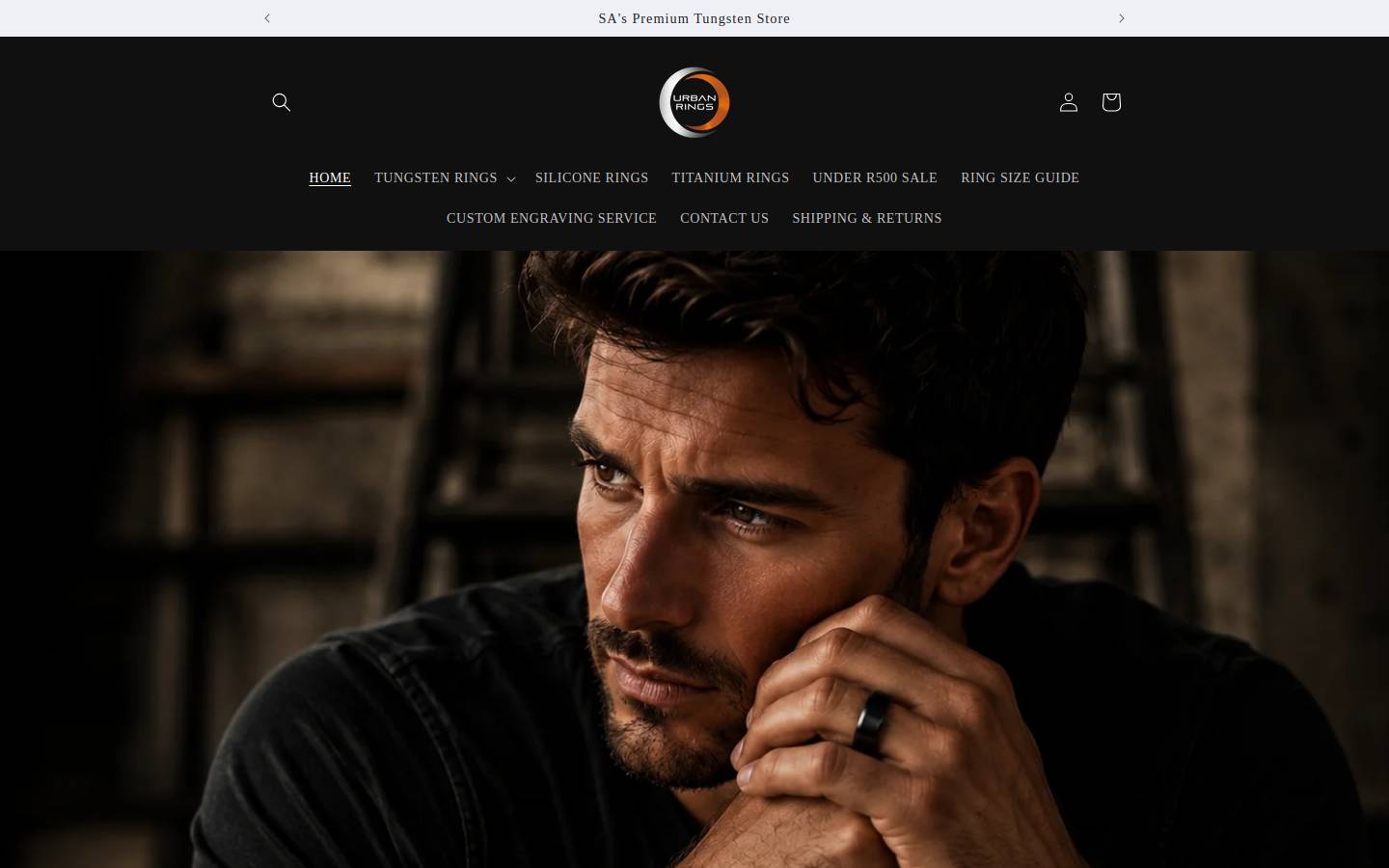 urbanrings.co.za homepage screenshot