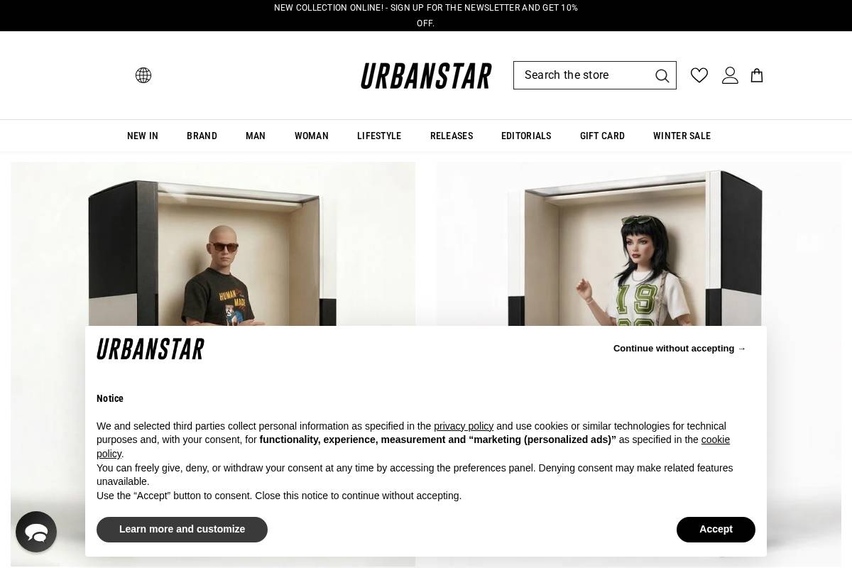 URBANSTAR homepage screenshot