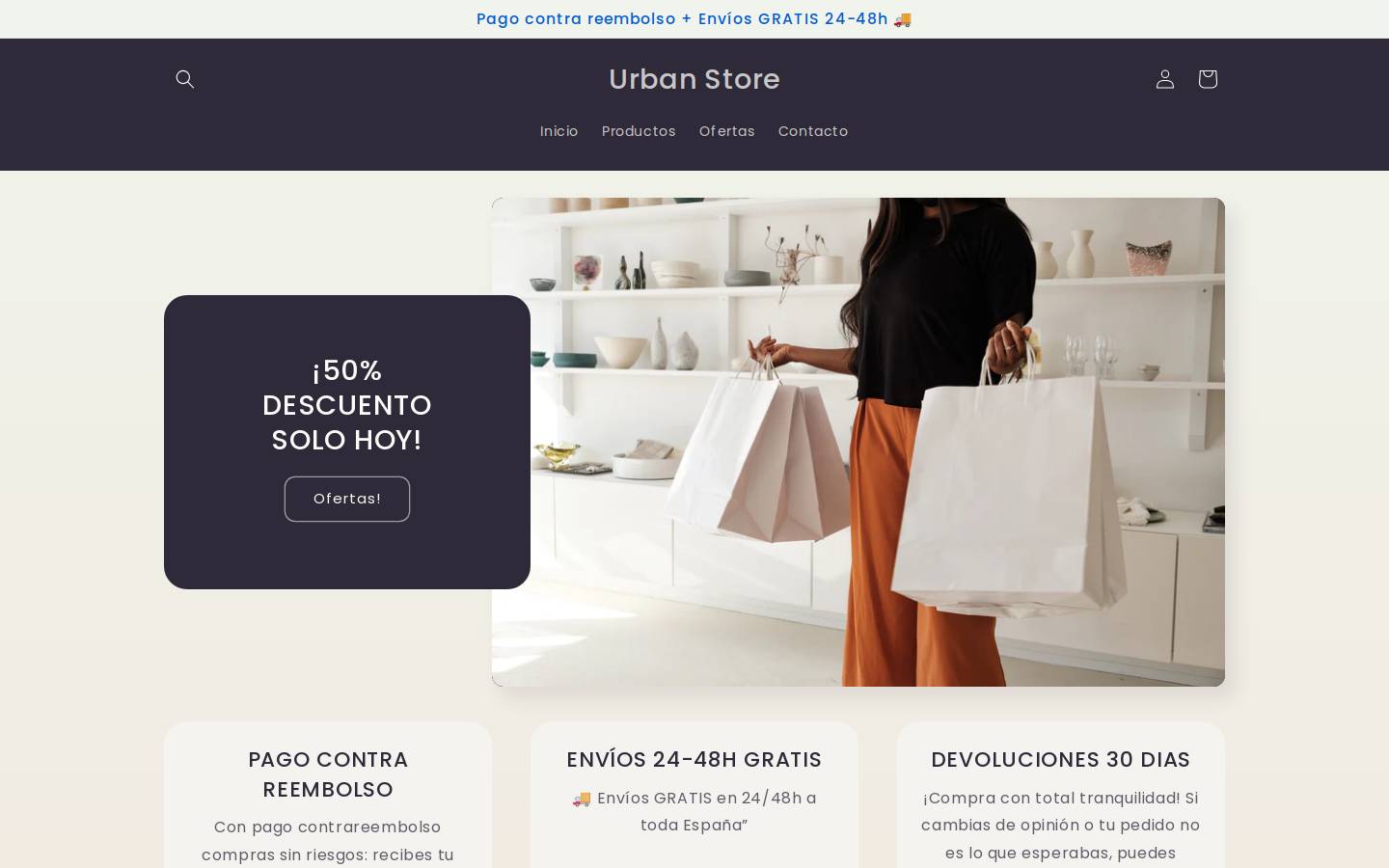 urbanstore.es homepage screenshot