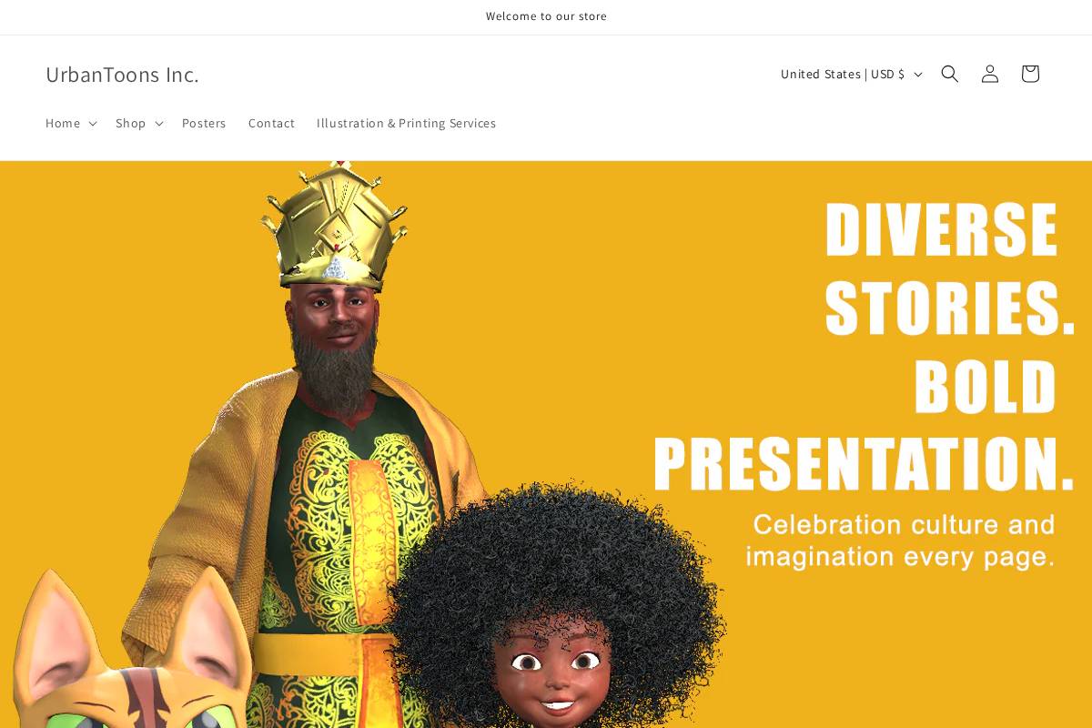 urbantoonsinc.com homepage screenshot