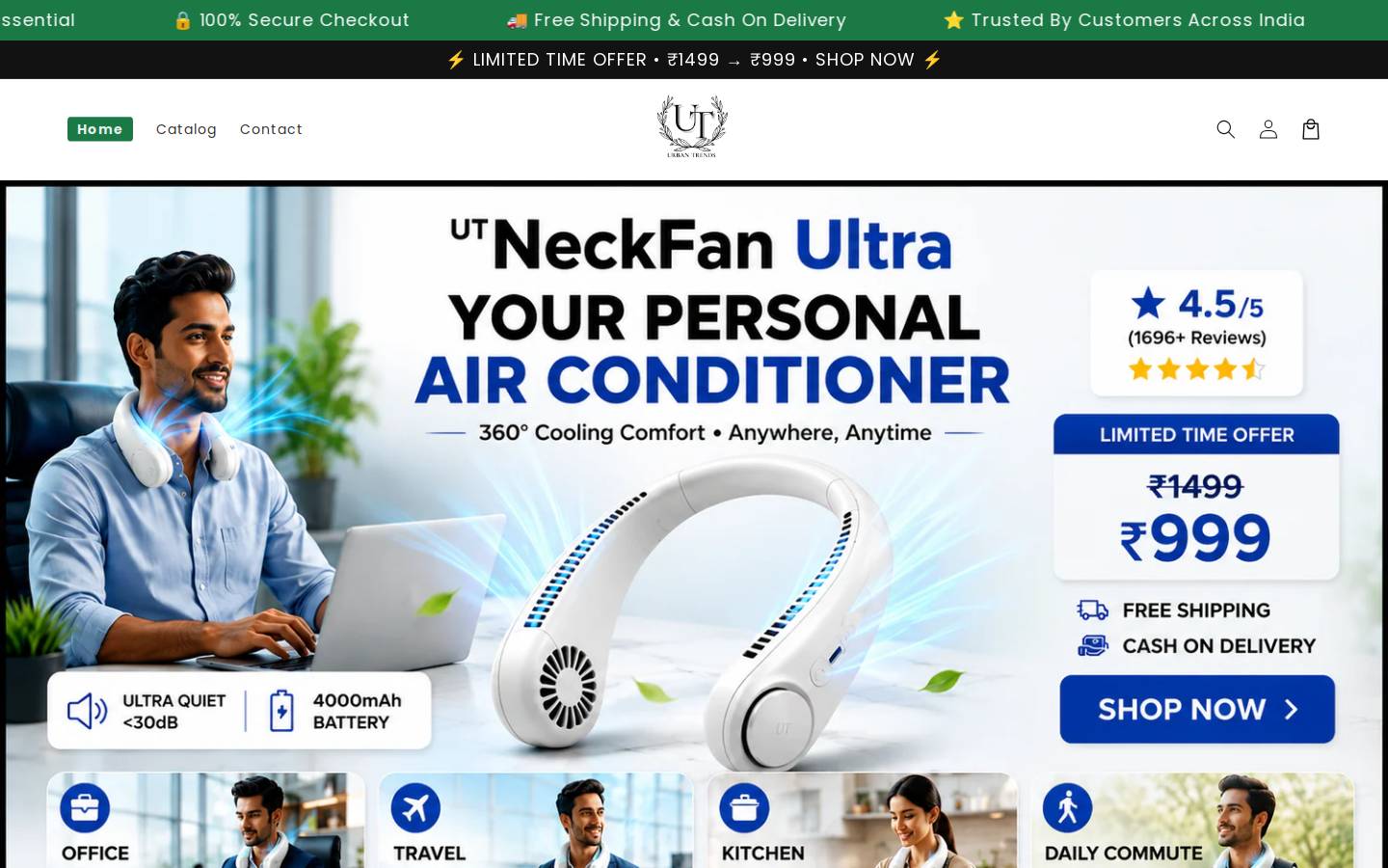 urbantrends.co.in homepage screenshot