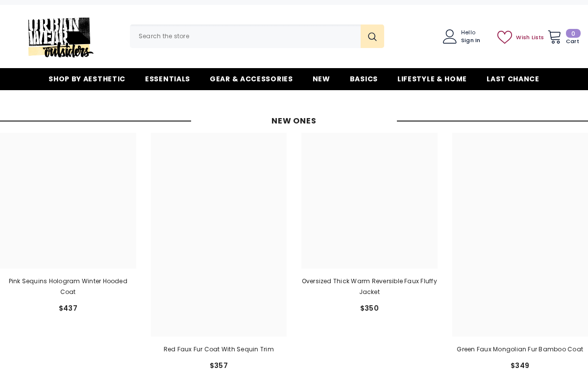 urbanwearoutsiders.com homepage screenshot