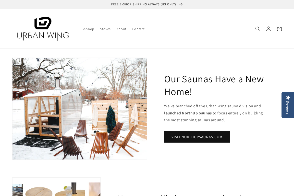 Urban Wing homepage screenshot