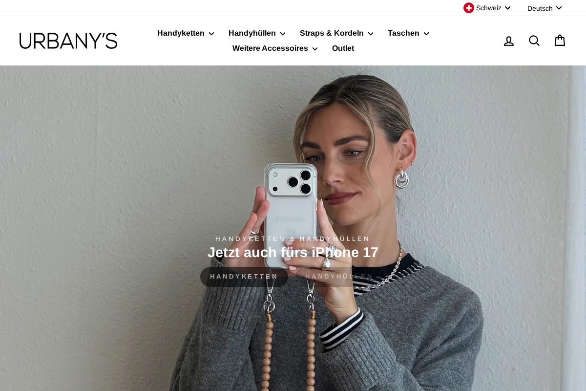 URBANY'S homepage screenshot