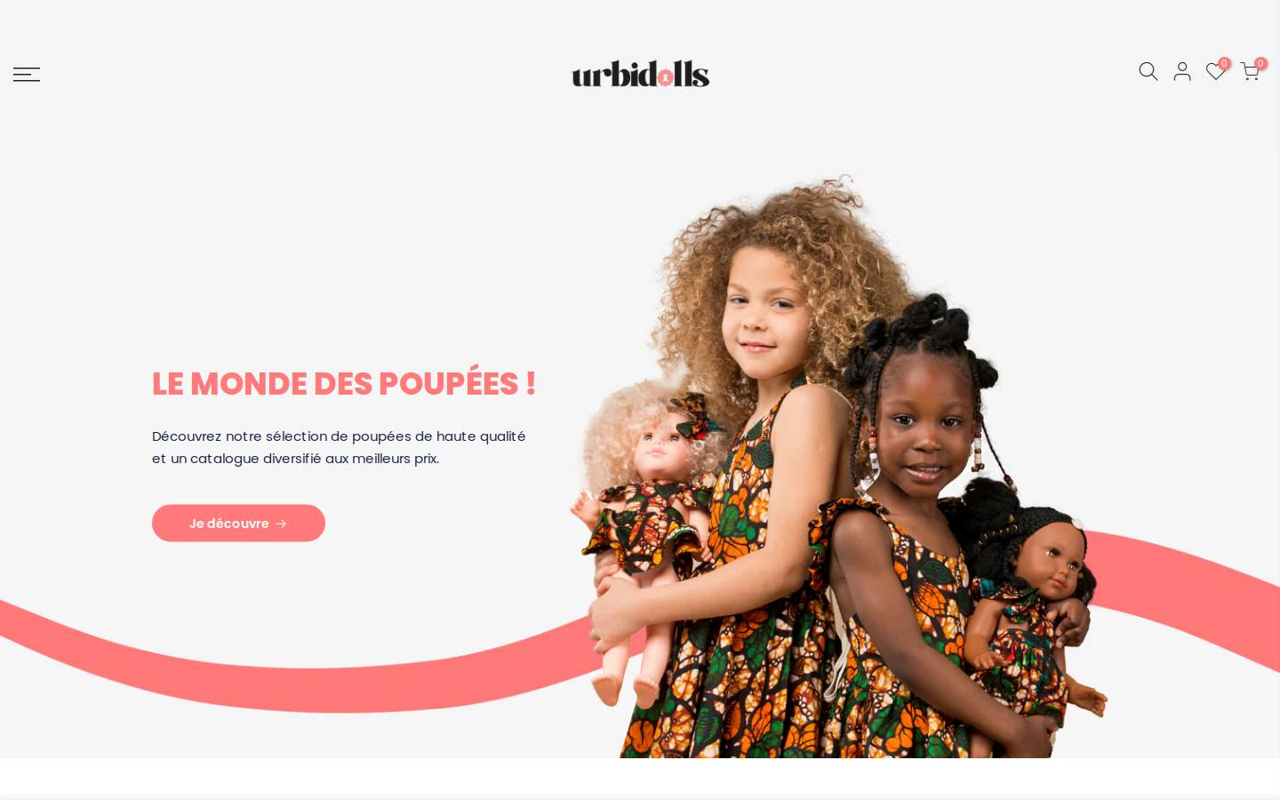 Urbidolls homepage screenshot