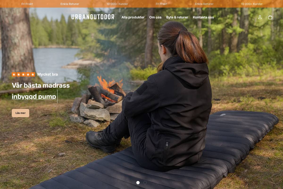 urboutdoor.com homepage screenshot