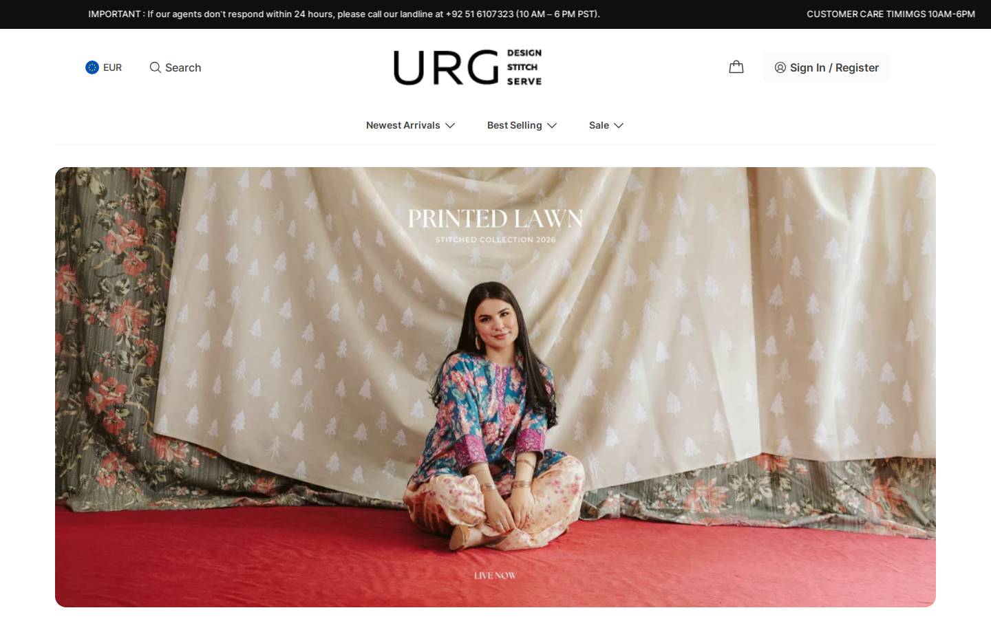 urge.pk homepage screenshot