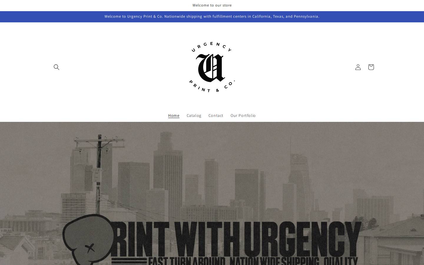 urgencyprinting.com homepage screenshot