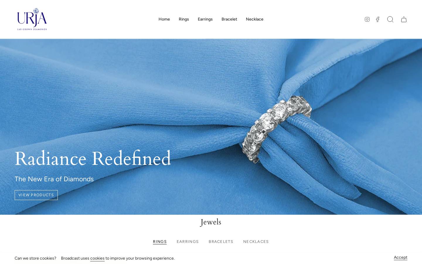 urjalabjewels.com homepage screenshot