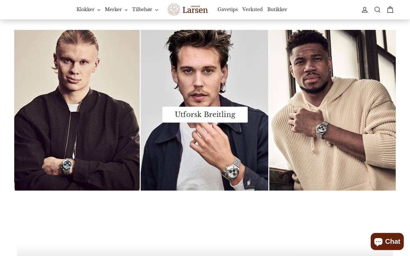 urmakerlarsen.no homepage screenshot