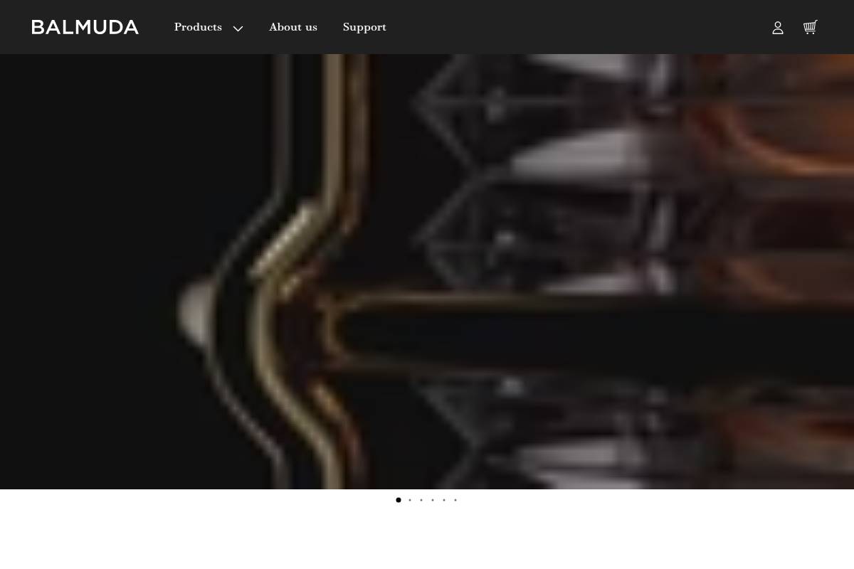 Balmuda homepage screenshot