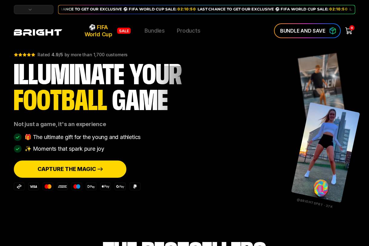 us.brightsport.com homepage screenshot