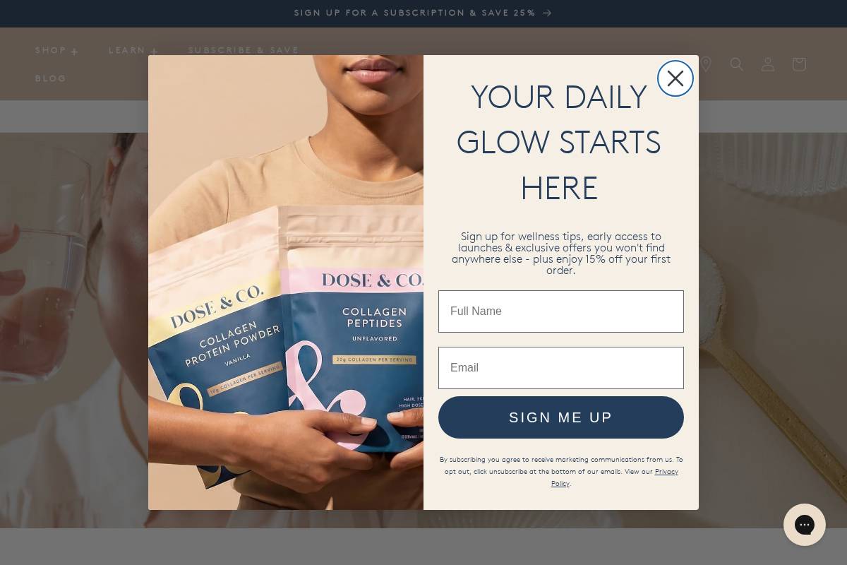 us.doseandco.com homepage screenshot