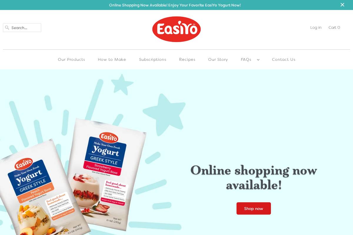 us.easiyo.com homepage screenshot