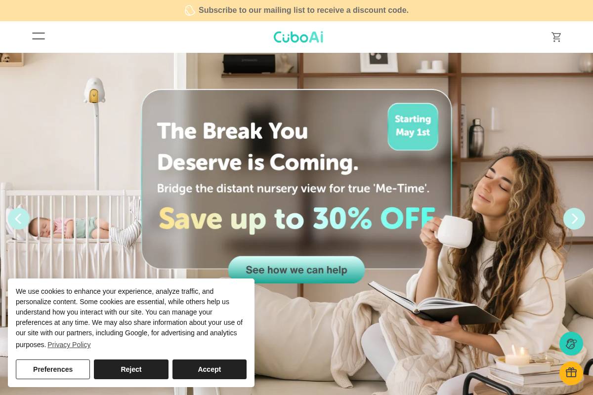 us.getcubo.com homepage screenshot