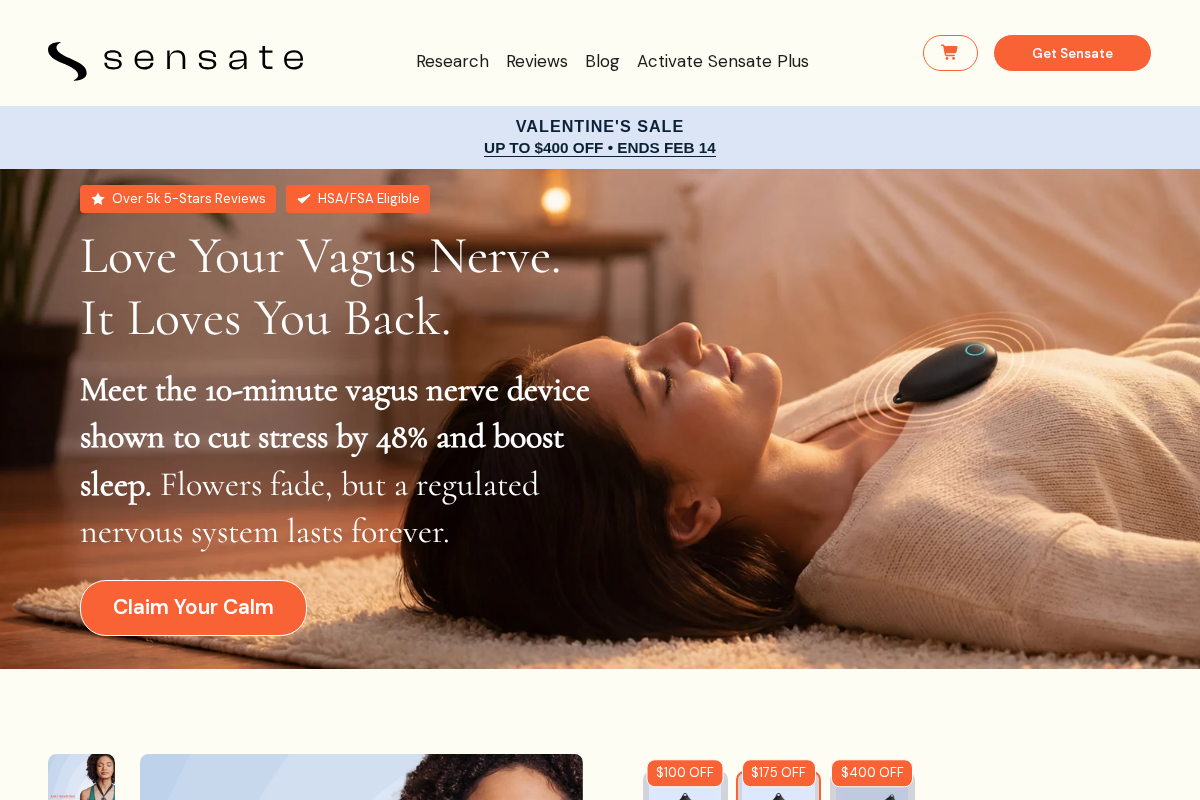 SensateUS homepage screenshot