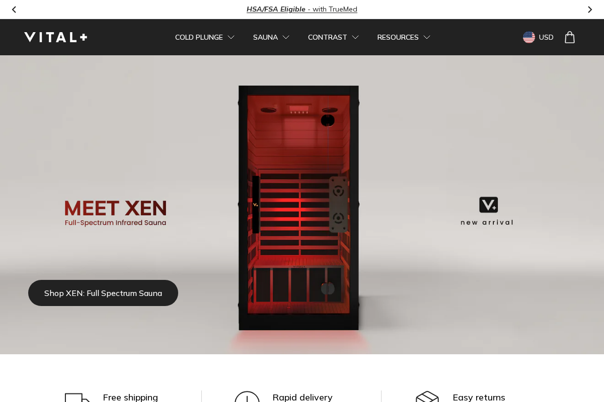 VITALPLUS US homepage screenshot