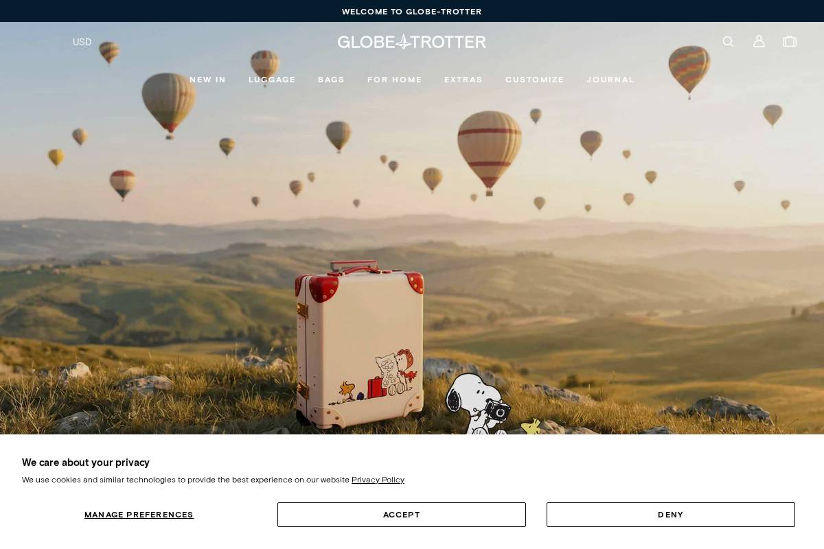 us.globe-trotter.com homepage screenshot
