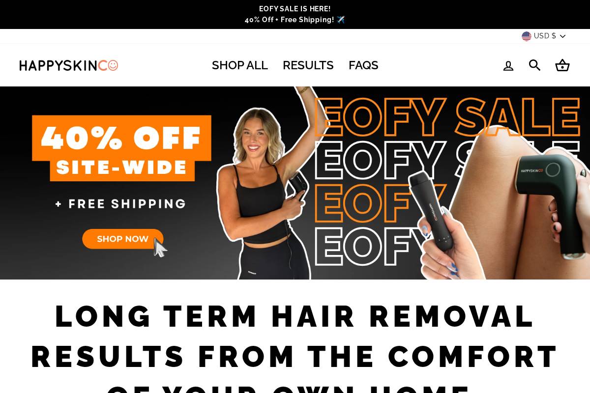 us.happyskinco.com homepage screenshot