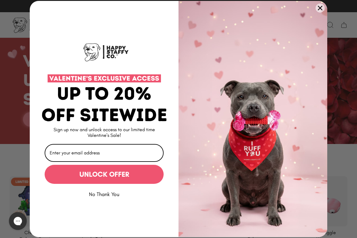 Happy Staffy Co homepage screenshot