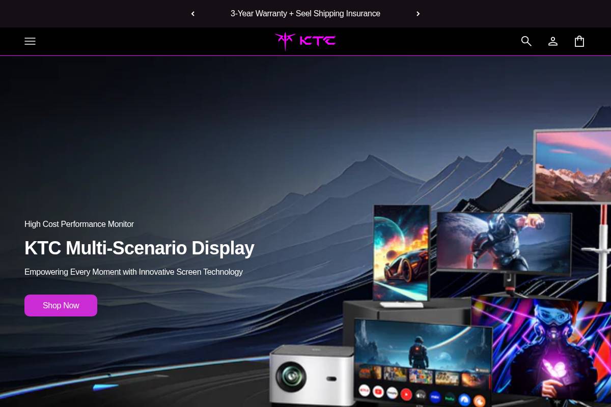 KTC homepage screenshot