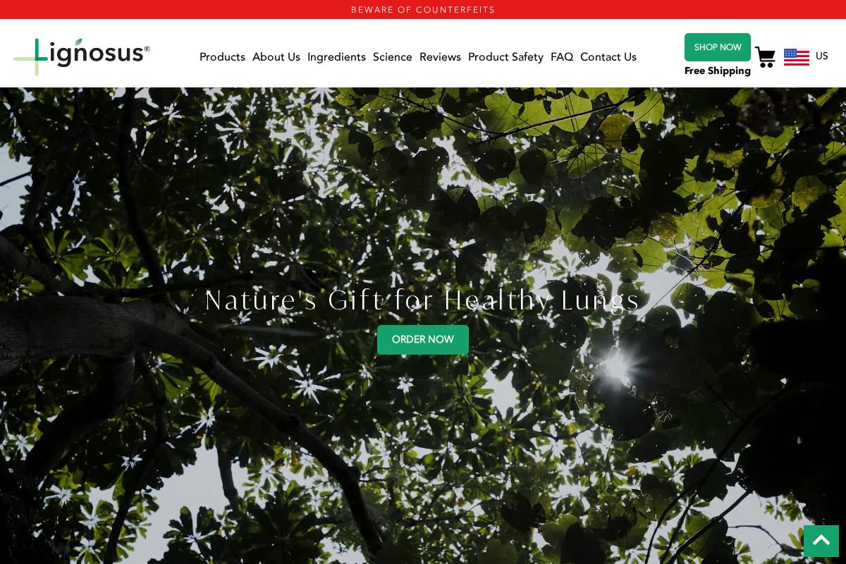us.lignosus.com homepage screenshot