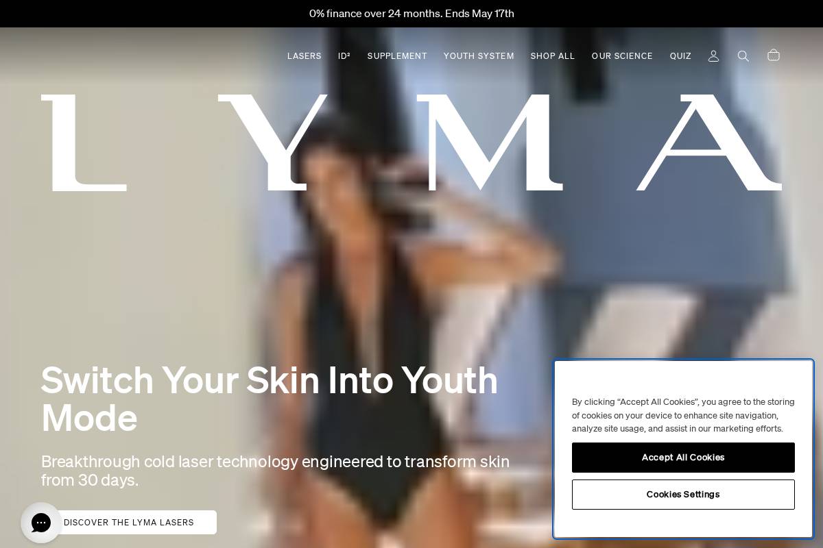 us.lyma.life homepage screenshot