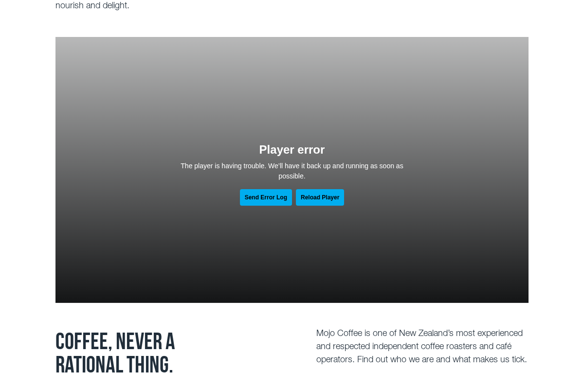 Mojo Coffee USA homepage screenshot