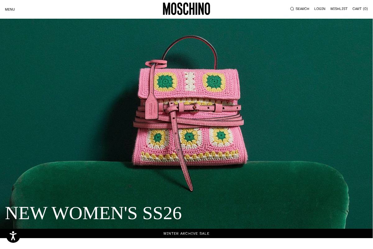 us.moschino.com homepage screenshot