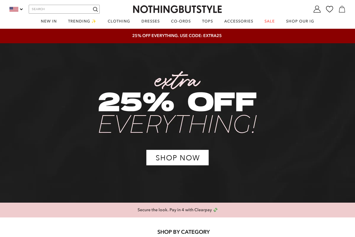 Nothingbutstyle homepage screenshot