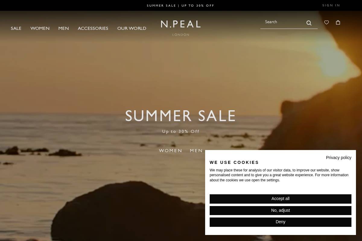 us.npeal.com homepage screenshot