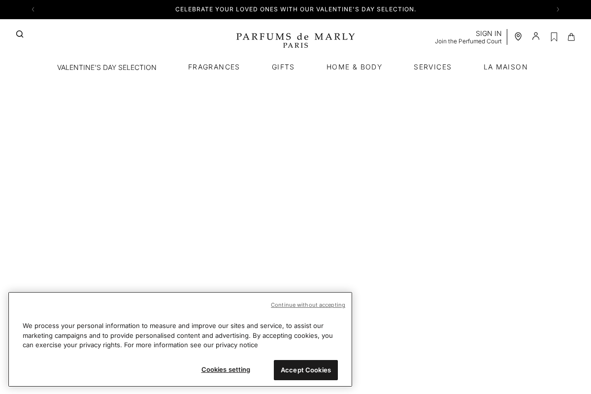 Parfums de Marly USA homepage screenshot