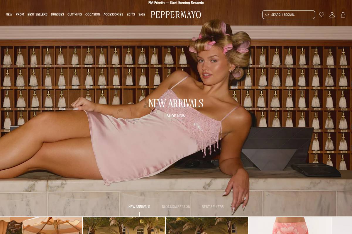 us.peppermayo.com homepage screenshot