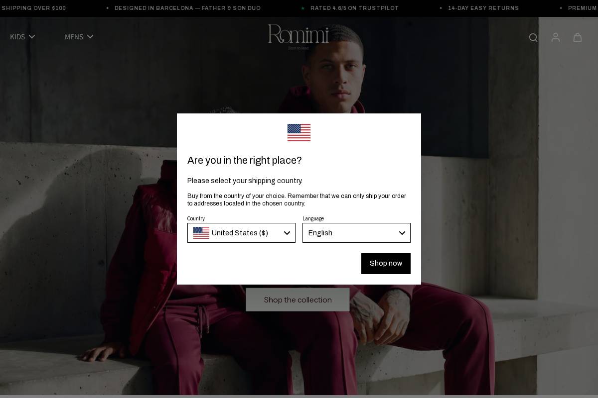 us.romimi.com homepage screenshot