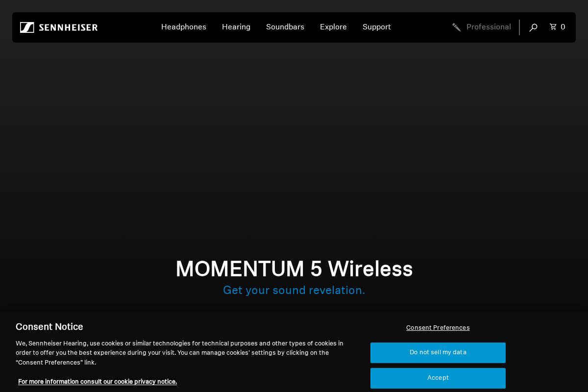 us.sennheiser-hearing.com homepage screenshot