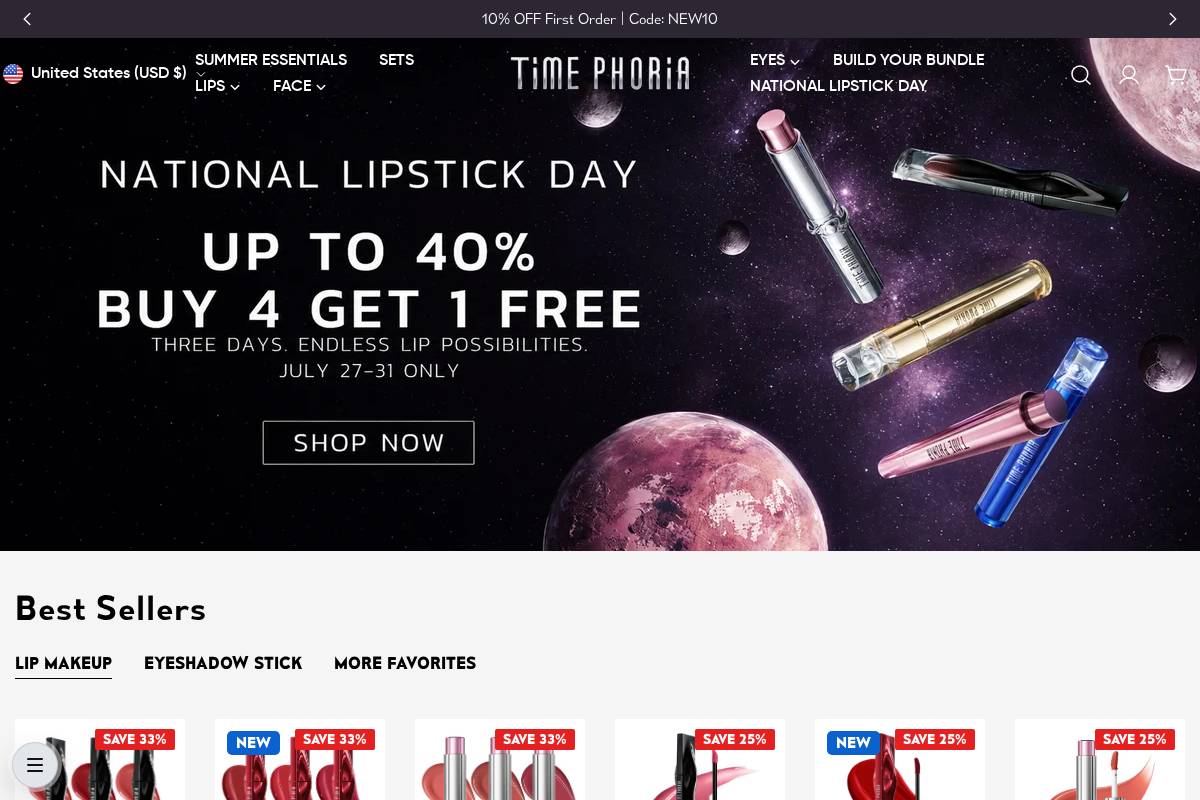 us.timephoria.com homepage screenshot