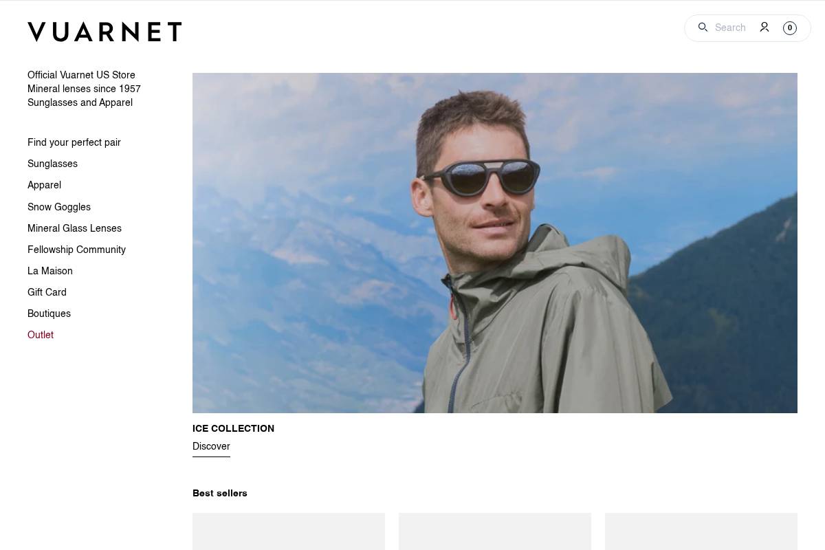 us.vuarnet.com homepage screenshot