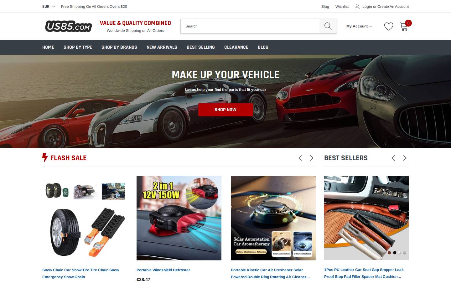 us85.com homepage screenshot