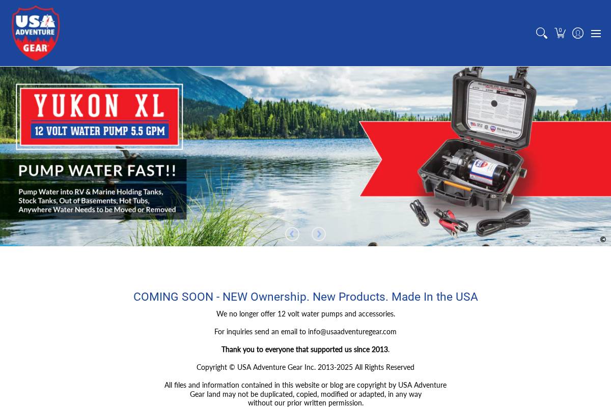usaadventuregear.com homepage screenshot