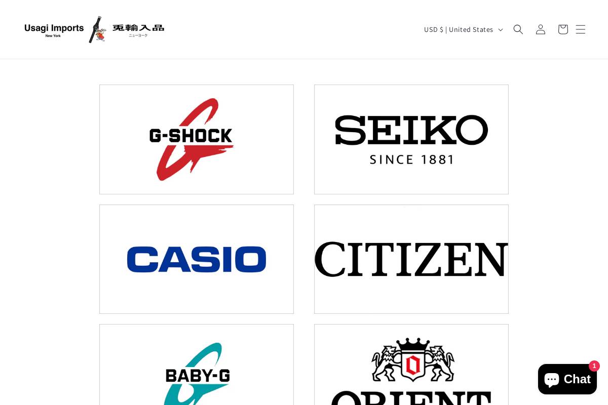 usagiimports.com homepage screenshot