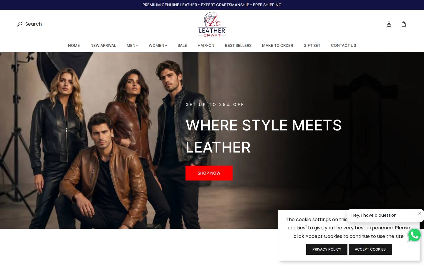 USA Leather Craft homepage screenshot