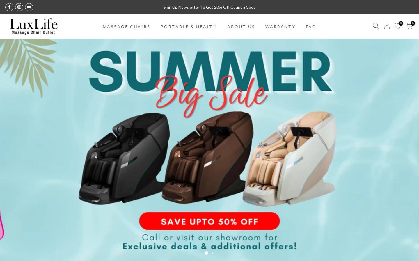usamassagechairs.com homepage screenshot