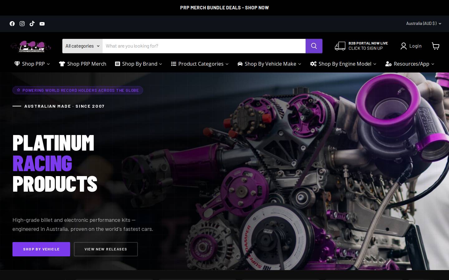 usaplatinumracingproducats.com homepage screenshot