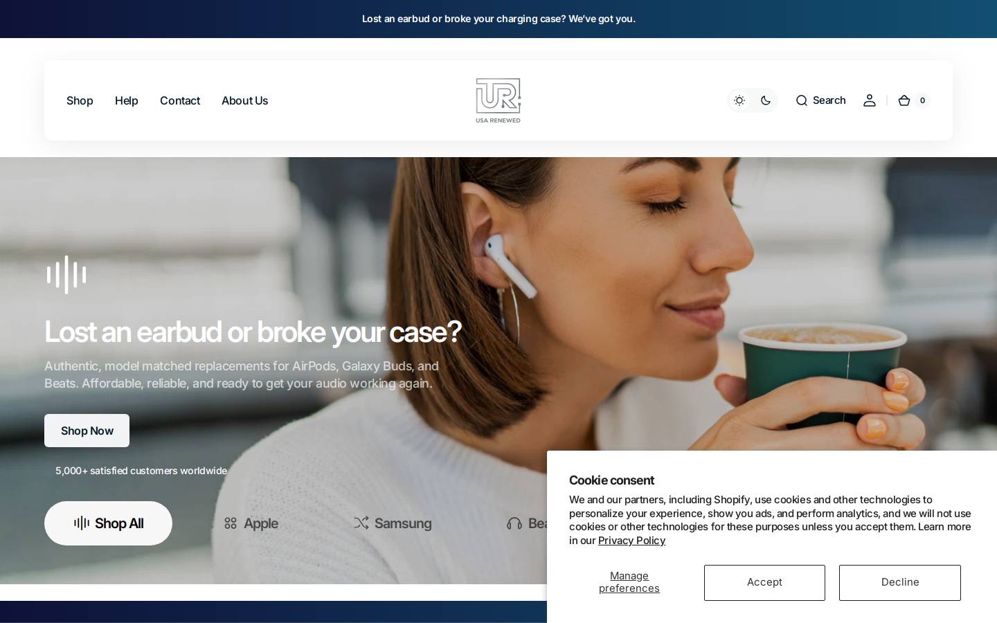 usarenewed.com homepage screenshot