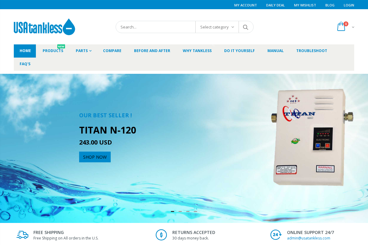 usatankless.com homepage screenshot