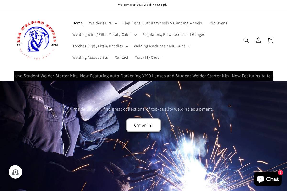 usaweldingsupply.com homepage screenshot