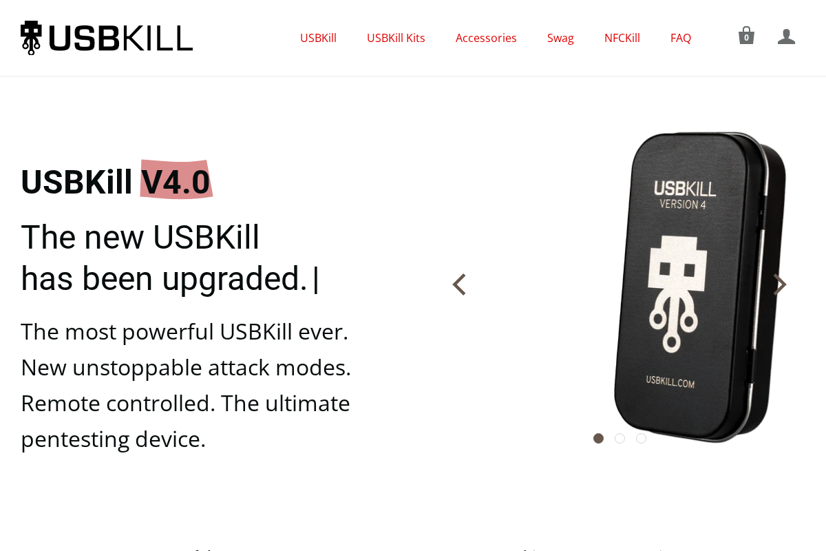 USB Kill homepage screenshot
